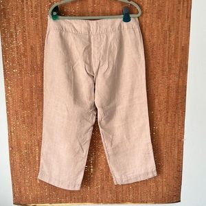 I am selling linen ankle crop pants. By Eileen Fisher.
